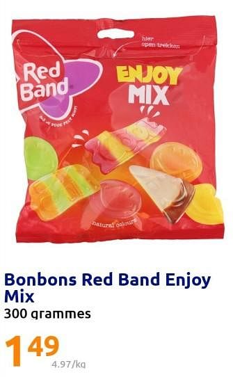 Promotions Bonbons red band enjoy mix - Red band - Valide de 31/08/2022 à 06/09/2022 chez Action