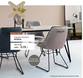 Promotions Chaise design arwen - Produit Maison - Xooon - Valide de 01/09/2022 à 21/09/2022 chez Xooon