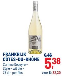 Frankrijk côtes-du-rhône corinne depeyre - style - wit bio-Witte wijnen
