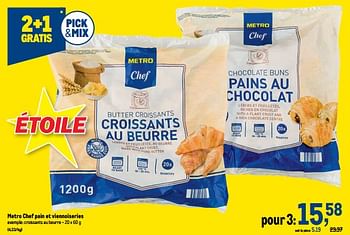 Promotions Metro chef croissants au beurre - Produit maison - Makro - Valide de 07/09/2022 à 20/09/2022 chez Makro