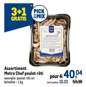 Promotions Metro chef poulet rôti - Produit maison - Makro - Valide de 07/09/2022 à 20/09/2022 chez Makro
