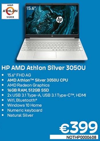 Promotions Hp amd athlon silver 3050u - HP - Valide de 01/09/2022 à 30/09/2022 chez Compudeals