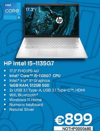 Promotions Hp intel i5-1135g7 - HP - Valide de 01/09/2022 à 30/09/2022 chez Compudeals