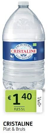 Promoties Cristaline plat + bruis - Cristaline - Geldig van 09/09/2022 tot 22/09/2022 bij BelBev