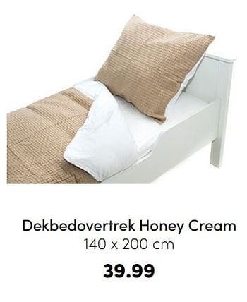 Promoties Dekbedovertrek honey cream - Babywellness - Geldig van 04/09/2022 tot 17/09/2022 bij Baby & Tiener Megastore