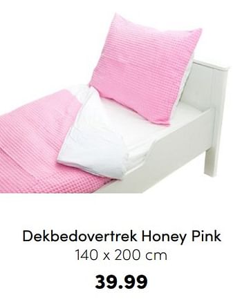 Promoties Dekbedovertrek honey pink - Babywellness - Geldig van 04/09/2022 tot 17/09/2022 bij Baby & Tiener Megastore