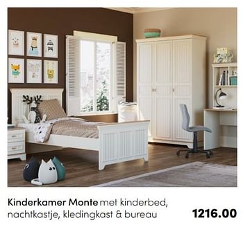 Promoties Kinderkamer monte - Huismerk - Baby & Tiener Megastore - Geldig van 04/09/2022 tot 17/09/2022 bij Baby & Tiener Megastore