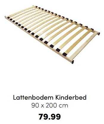 Promoties Lattenbodem kinderbed - Huismerk - Baby & Tiener Megastore - Geldig van 04/09/2022 tot 17/09/2022 bij Baby & Tiener Megastore