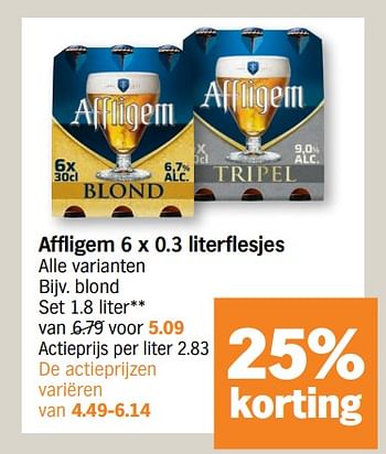 Promoties Affligem blond - Affligem - Geldig van 05/09/2022 tot 11/09/2022 bij Albert Heijn
