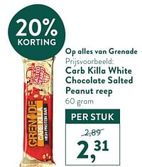 Grenade carb killa white chocolate salted peanut reep-Grenade