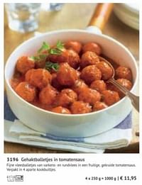 Gehaktballetjes in tomatensaus-Huismerk - Bofrost