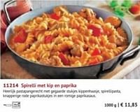 Spirelli met kip en paprika-Huismerk - Bofrost