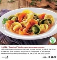 Tortelloni tricolore met tomatenroomsaus-Huismerk - Bofrost