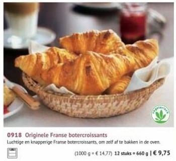 Promoties Originele franse botercroissants - Huismerk - Bofrost - Geldig van 01/09/2022 tot 28/02/2023 bij Bofrost