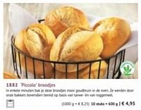 Piccolo broodjes-Huismerk - Bofrost