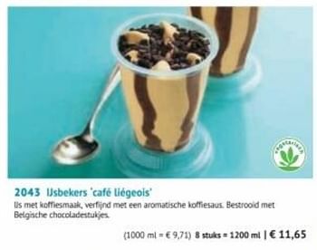 Promoties Ijsbekers café liégeois - Huismerk - Bofrost - Geldig van 01/09/2022 tot 28/02/2023 bij Bofrost
