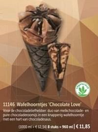 Wafelhoorntjes chocolate love-Huismerk - Bofrost