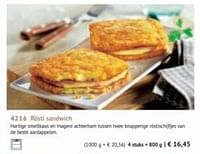 Rösti sandwich-Huismerk - Bofrost