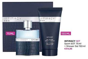 Promoties Intimacy set sport edt + shower gel - Intimacy - Geldig van 05/09/2022 tot 18/09/2022 bij ICI PARIS XL