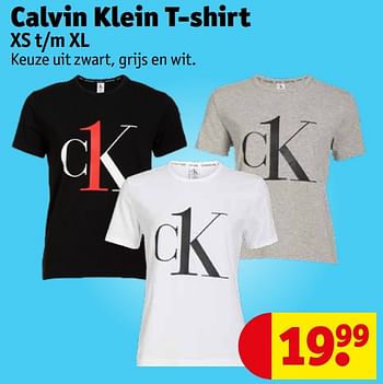 Promoties Calvin klein t-shirt - Calvin Klein - Geldig van 06/09/2022 tot 11/09/2022 bij Kruidvat