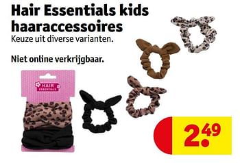 Promoties Hair essentials kids haaraccessoires - Hair Essentials - Geldig van 06/09/2022 tot 11/09/2022 bij Kruidvat