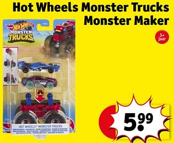 Promoties Hot wheels monster trucks monster maker - Hot Wheels - Geldig van 06/09/2022 tot 11/09/2022 bij Kruidvat