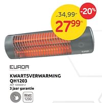 Eurom kwartsverwarming qh1203-Eurom