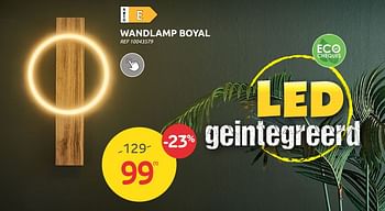 Promoties Wandlamp boyal - Eglo - Geldig van 07/09/2022 tot 26/09/2022 bij Brico