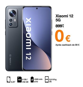 Promotions Xiaomi 12 5g - Xiaomi - Valide de 06/09/2022 à 11/09/2022 chez Orange