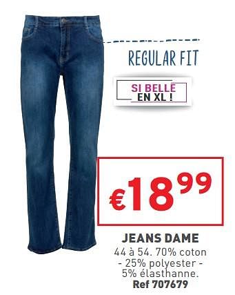 Promotions Jeans dame - Produit maison - Trafic  - Valide de 07/09/2022 à 12/09/2022 chez Trafic