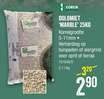 Promoties Dolomiet marble - Coeck - Geldig van 08/09/2022 tot 25/09/2022 bij Europoint