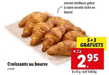 Promotions Croissants au beurre - Produit maison - Lidl - Valide de 12/09/2022 à 17/09/2022 chez Lidl