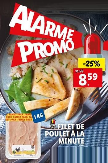 Promotions Filet de poulet à la minute - Produit maison - Lidl - Valide de 12/09/2022 à 17/09/2022 chez Lidl