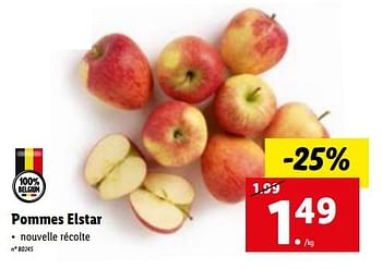 Promotions Pommes elstar - Produit maison - Lidl - Valide de 12/09/2022 à 17/09/2022 chez Lidl