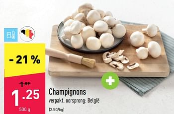 Promoties Champignons - Huismerk - Aldi - Geldig van 12/09/2022 tot 19/09/2022 bij Aldi