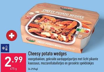 Promoties Cheesy potato wedges - Huismerk - Aldi - Geldig van 16/09/2022 tot 23/09/2022 bij Aldi