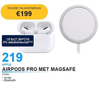 Promoties Apple airpods pro met magsafe - Apple - Geldig van 06/09/2022 tot 30/09/2022 bij Auva
