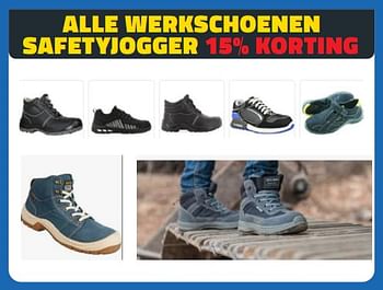 Promoties Alle werkschoenen safetyjogger 15% korting - Safety Jogger - Geldig van 05/09/2022 tot 30/09/2022 bij Bouwcenter Frans Vlaeminck