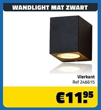 Wandlight mat zwart vierkant-Huismerk - Bouwcenter Frans Vlaeminck