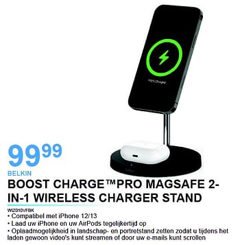 Promoties Belkin boost charge™pro magsafe 2- in-1 wireless charger stand - BELKIN - Geldig van 06/09/2022 tot 30/09/2022 bij Computer Checkpoint