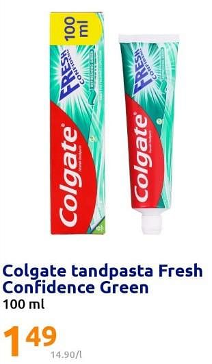 Promoties Colgate tandpasta fresh confidence green - Colgate - Geldig van 07/09/2022 tot 13/09/2022 bij Action
