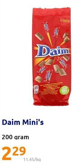 Promoties Daim mini`s - Daim - Geldig van 07/09/2022 tot 13/09/2022 bij Action