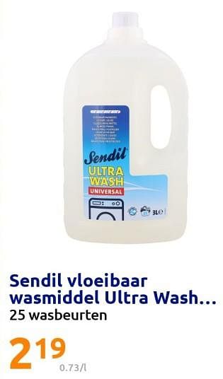 Promoties Sendil vloeibaar wasmiddel ultra wash - Sendil - Geldig van 07/09/2022 tot 13/09/2022 bij Action