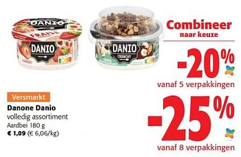 Promoties Danone danio aardbei - Danone - Geldig van 07/09/2022 tot 20/09/2022 bij Colruyt