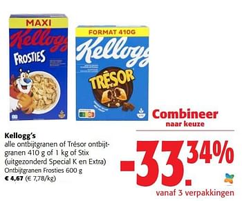 Promoties Kellogg’s ontbijtgranen frosties - Kellogg's - Geldig van 07/09/2022 tot 20/09/2022 bij Colruyt