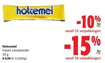 Promoties Hotcemel instant cacaopoeder - Hotcémel - Geldig van 07/09/2022 tot 20/09/2022 bij Colruyt