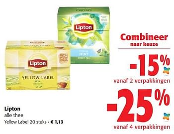 Promoties Lipton yellow label - Lipton - Geldig van 07/09/2022 tot 20/09/2022 bij Colruyt