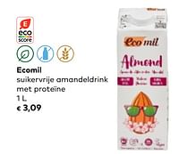Ecomil suikervrije amandeldrink met proteïne-Ecomil