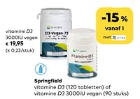 Springfield vitamine d3 3000iu vegan-Springfield