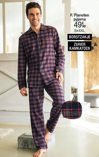 Promoties Flanellen pyjama - Huismerk - Damart - Geldig van 01/10/2022 tot 15/12/2022 bij Damart